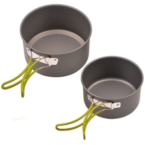 Juego de Utensilios de Cocina Plegable Portátil Chongfu de 10 Piezas de Aluminio Anodizado para 2-3 Personas, Sartén, Olla, Tazón, para Senderismo y <span class=keywords><strong>Camping</strong></span> - Product Image 5