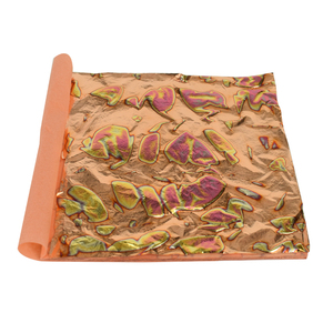 Kertas Dinding Dekorasi Rumah Warna-warni Kertas Foil Daun Tembaga Beraneka Ragam Kertas Daun Emas Imitasi 14X14 Cm 25 Buah Per Buku - Product Image 1