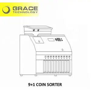 Machine de comptoir et de triage de pièces d'euro lourde, professionnel