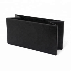 Bailey Modern <strong>Black</strong> Faux Leather Folding <strong>Storage</strong> Ottoman <strong>Bench</strong> - Product Image 4