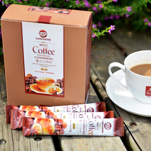 Blanco café muestra libre con Ganoderma Lingzhi hongo reishi para cafetería - Product Image 1