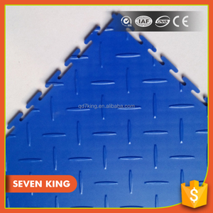 Qingdao 7 <span class=keywords><strong>rey</strong></span> 100% <span class=keywords><strong>fuente</strong></span> de la fábrica de revestimiento de suelo de pvc esteras de plástico azulejo para garaje - Product Image 6