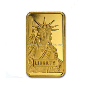 Sıcak satış 1oz altın kaplama <span class=keywords><strong>tungsten</strong></span> altın barlar 24k altın kaplı külçe bar - Product Image 5
