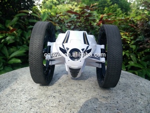 Cool 2.4g <strong>RC</strong> <strong>Remote</strong> <strong>Control</strong> Jumping Bounce Car Robot Speed <strong>Switch</strong> with Shock Resistance Flexible Wheels LED Light Metal Material - Product Image 6