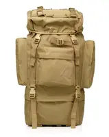 Taktik özel 80 L kamp sırt çantası A-TACS FG su geçirmez TCS taşıma sistemi alüminyum çerçeve askeri sırt çantası yağmur kılıfı çanta