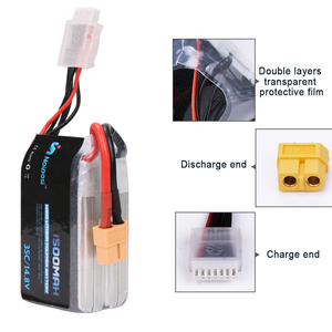 Высокая скорость разряда 2s 3s 4s lipo 1300mah 1500mah 70c литий-полимерный аккумулятор для небольшой гоночный Дрон с видом от первого лица Квадрокоптер - Product Image 4