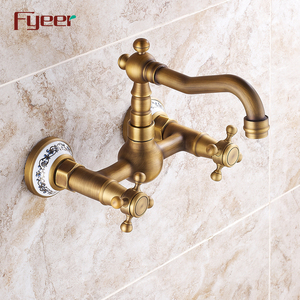 Grifo <span class=keywords><strong>de</strong></span> <span class=keywords><strong>Cocina</strong></span> Antiguo <span class=keywords><strong>de</strong></span> <span class=keywords><strong>Pared</strong></span> Fyeer con Doble Manija Cruzada - Product Image 3