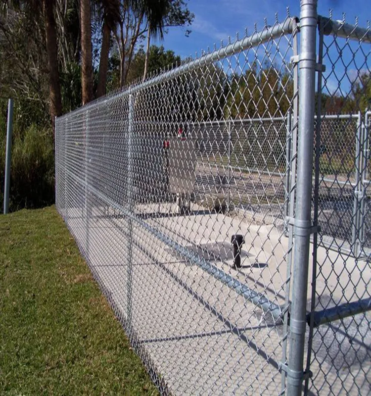 Используемый забор из звеньев цепи для продажи, проволочный забор из оцинкованной проволоки и ПВХ с покрытием, 6 футов, калибр 9, высокое качество