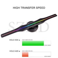 Ventilador Holográfico 3D de 50cm, Versión Wifi, para Interiores o Exteriores, Precio de Fábrica al por Mayor, Mejor Calidad