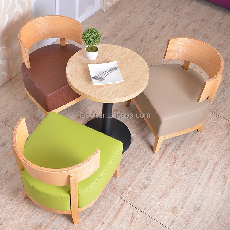 De moda de la ciudad de proyecto de hotel nuevo diseño de china restaurante de madera de café muebles de silla naranja café sillas Mesa Redonda R1752