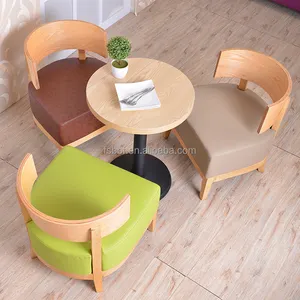 Chaise de café en bois, mobilier orange, nouveau design, maison européenne, restaurant, maison, R1752