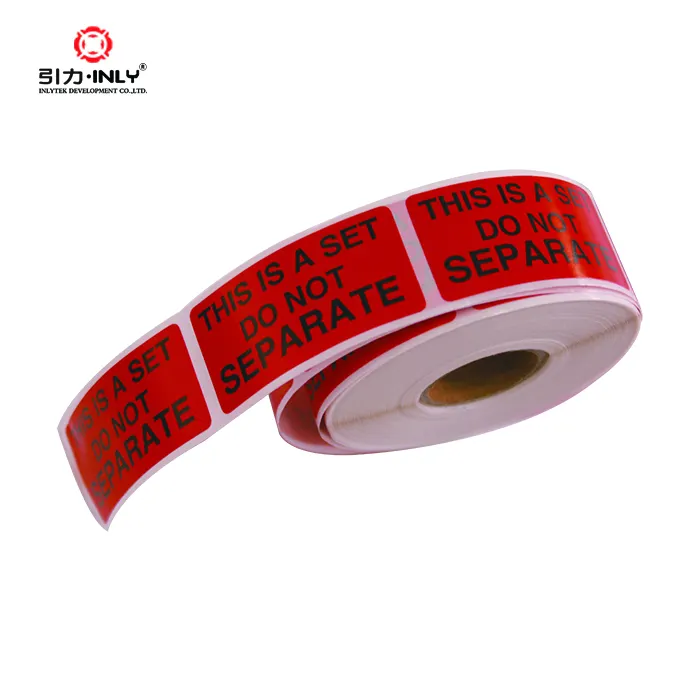 Self adhesive warning shipping label sticker DO NOT SEPARATE