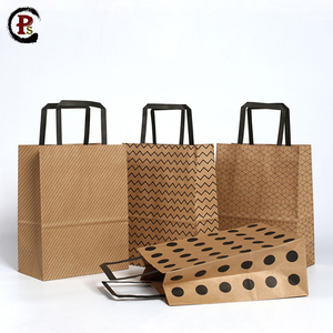 <span class=keywords><strong>Pas</strong></span> <span class=keywords><strong>cher</strong></span> papier <span class=keywords><strong>kraft</strong></span> à fond carré de magasinage plat poignée sacs d'emballage avec logo personnalisé - Product Image 1