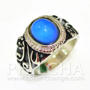 Anillos de piedra de Color cambiante con diseño de patrón especial para hombres y mujeres - Product Image 6