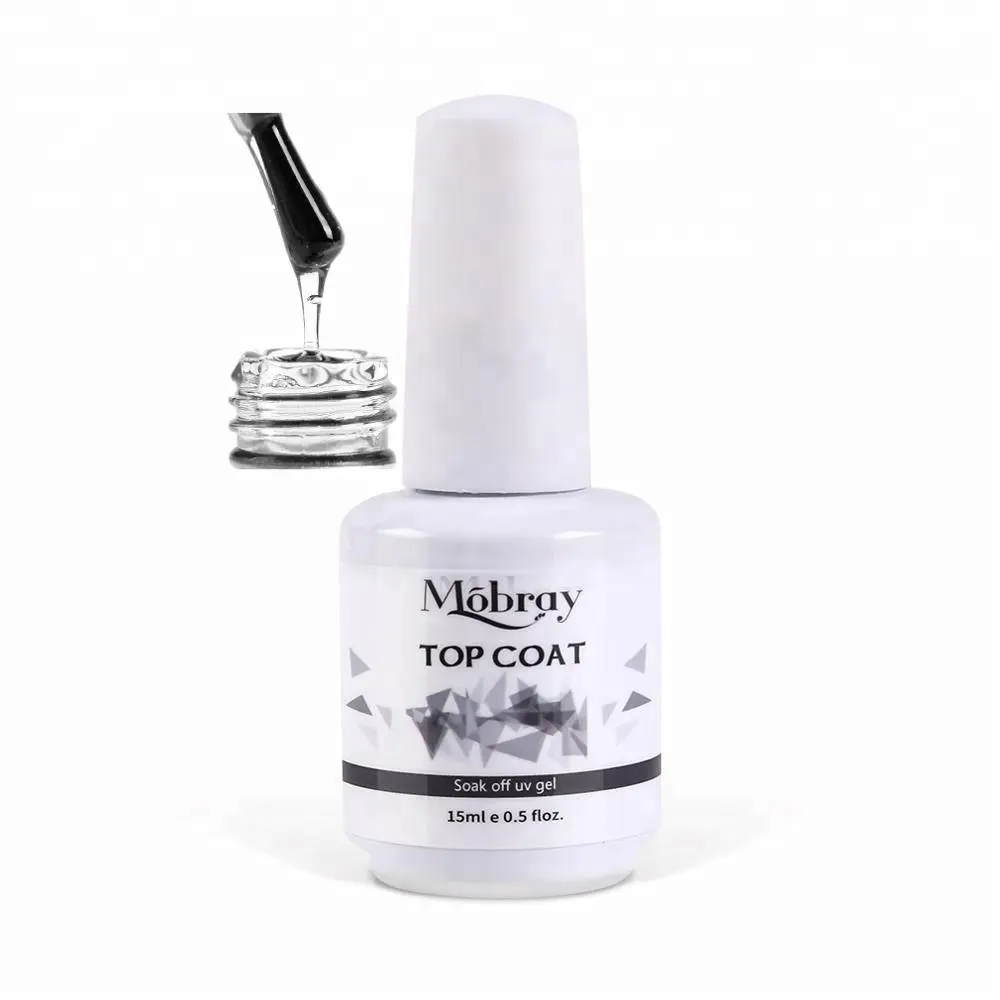 Mobray clear oem private label resina base organica coat no-wipe top coat gel polish