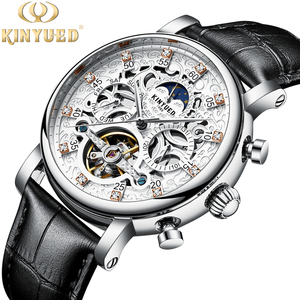 Montres mécaniques automatiques pour hommes <span class=keywords><strong>KINYUED</strong></span> J026, cadran en diamant, calendrier, <span class=keywords><strong>montre</strong></span> de haute qualité authentique et tendance pour hommes - Product Image 4