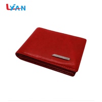 Dompet Kartu Kredit Kulit Asli Pria Anti RFID dengan Kancing Vintage, Dompet Bisnis Grosir