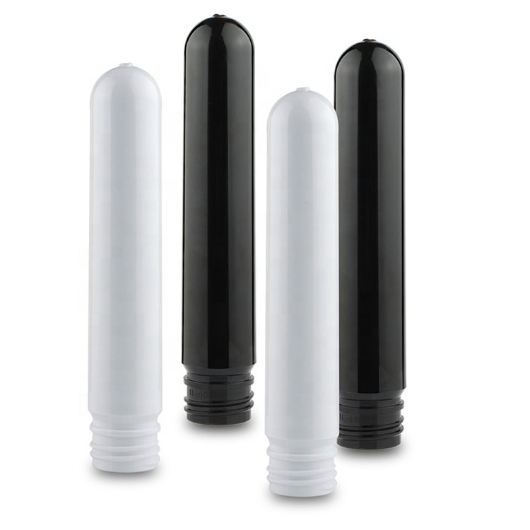 Пластиковая косметическая упаковка, шейка, белая, черная, 39 г, ПЭТ бутылка, преформа