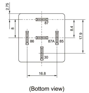 รีเลย์ไฟฟ้ารถยนต์12V 12V 40A AgSno2โปร่งใสทั่วไป