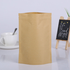 Personnalisé Étanche À L'humidité Kraft Brun Papier Feuille Ziplock Sacs Avec Loge - Product Image 4