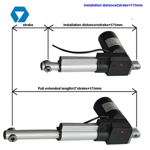 600mm स्ट्रोक खींचो पुश डीसी मोटर चिकित्सा अस्पताल के बिस्तर रैखिक actuator 24v