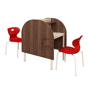 人気のデザインライブラリ木製読書テーブル読書室学習テーブルと椅子