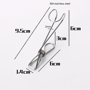 Pinces à <span class=keywords><strong>linge</strong></span> en métal en acier inoxydable, grand clip à vent fort, pince à édredon pour vêtements - Product Image 3