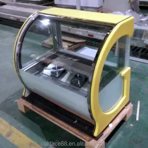 Portable cake pastry display counter chiller with LED display