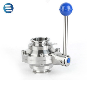 الدين 3A SMS الفولاذ المقاوم للصدأ المشبك فراشة صمام كروي - Product Image 4
