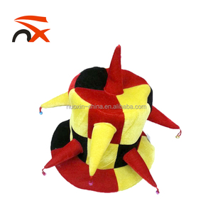 Customt Bélgica bandera Color <span class=keywords><strong>loco</strong></span> <span class=keywords><strong>carnaval</strong></span> <span class=keywords><strong>sombrero</strong></span> para los aficionados al fútbol - Product Image 3