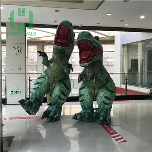 Yeni Varış Gerçekçi Süper Kalite CE Yetişkin Şişme Yürüyüş Dinozor T Rex Kostüm Jurassic Park Için