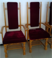 Chaises de prêtre ou de ministre ou de pasteur d'église en bois massif de chêne CH-C053