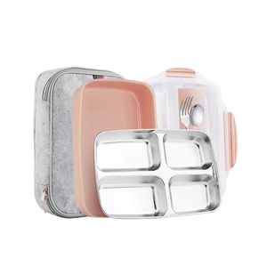 New Product Compartment Kids Bento Box Stainless Steel Rectangle Lunch Box