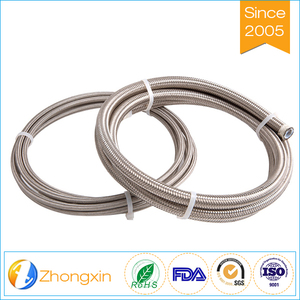 AN3 AN4 AN6 AN8 1/4 "de acero inoxidable trenzado manguera de teflón manguera de gas para las carreras de <span class=keywords><strong>Motos</strong></span> - Product Image 1