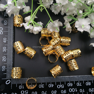 1000pcs10mm Mix Color Plated Hair <strong>Braid</strong> Dread Dreadlock <strong>Beads</strong> Adjustable Cuff Clip Clip Hair Styling Diy Claw Clips Hair Styles - Product Image 2