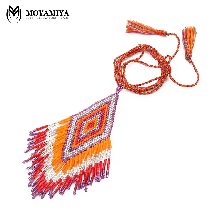 MG-N180008 Moyamiya Handmade ใหม่ผู้หญิงลูกปัด Boho Chic แฟชั่นสร้อยคอ Bohemian