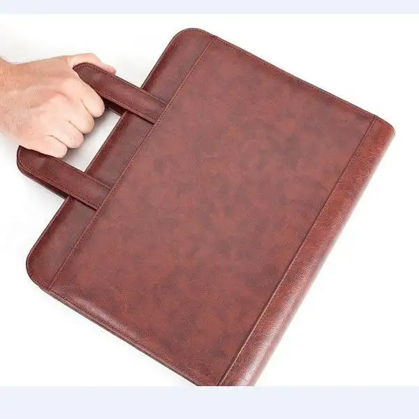 מקצועי עסקים Padfolio תיק מזוודה סגנון ארגונית תיקיית עם ידיות פנקס 3 טבעת קלסר