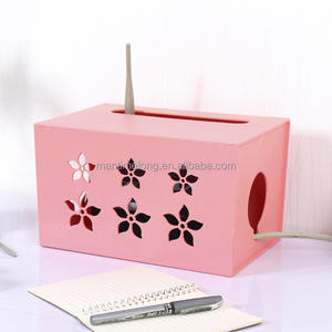 镂空花分线盒插座电源条钢丝帘线组织者收纳盒整齐设备电缆整齐盒 - Product Image 6