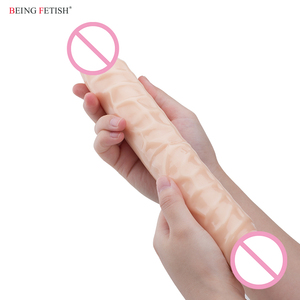 12'' Realistische PVC Zachte Dubbelzijdige <span class=keywords><strong>Dildo</strong></span> voor Homoseksuele Vrouwen 100% Waterdicht Seks Speelgoed Fetish CE Gecertificeerd - Product Image 2