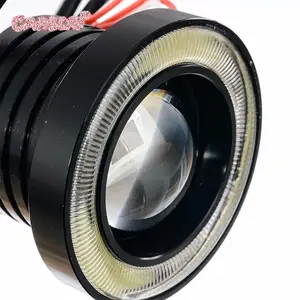 2018 car auto led angel eye fog lamp 2.5 inch 3 inch 3.5 inch 89mm COB DRL with projector len