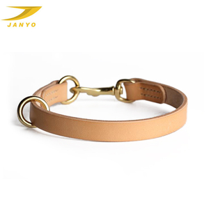 <span class=keywords><strong>Collar</strong></span> de perro de cuero de vaca con hebilla de cobre DIY, accesorio para mascotas, venta al por mayor - Product Image 2