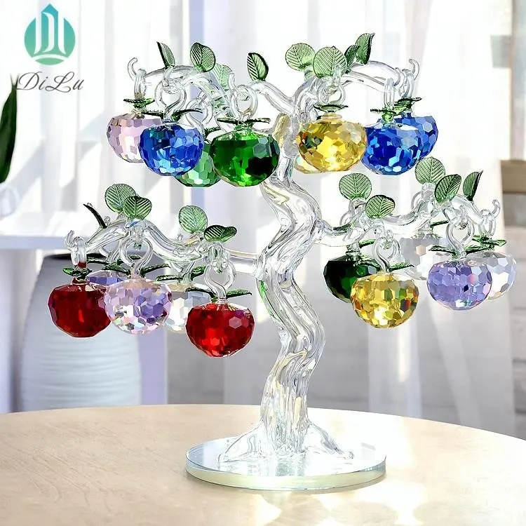 Лидер продаж, прозрачное яблоко из хрустального стекла с 18 яблоками для Рождественского украшения