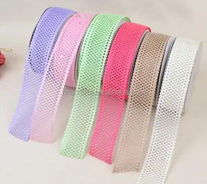 Lưới mô hình siêu âm dập nổi polyester organza ribbon