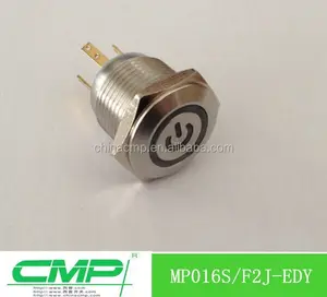 עמיד למים 16 מ"מ מתכת cmp spst לחצן led 5 v החלף רגעי עם tuv ce