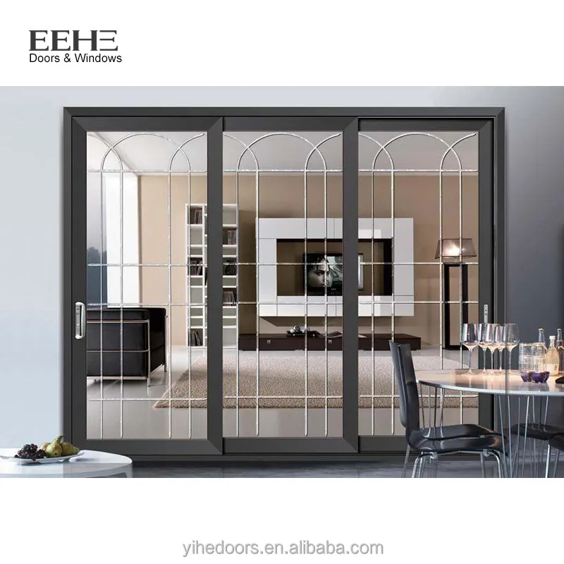 Unbreakable home 3 panel sliding glass door price in india