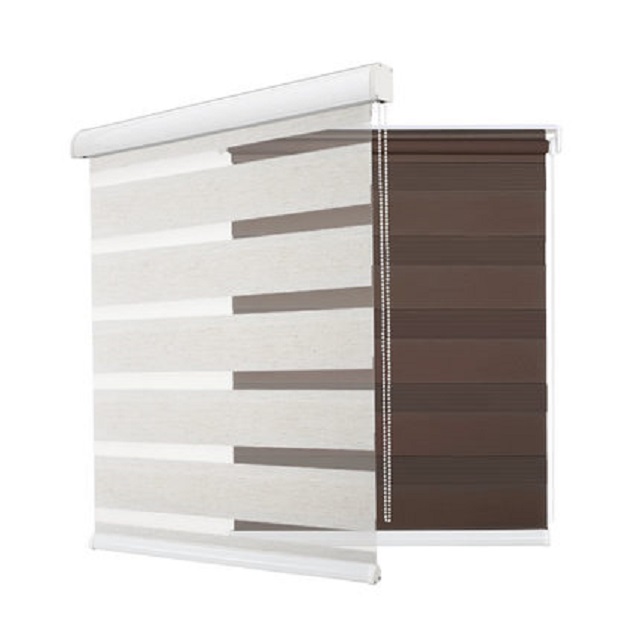 Двухслойные рулонные шторы с зебровым принтом для окон по низкой цене для дома