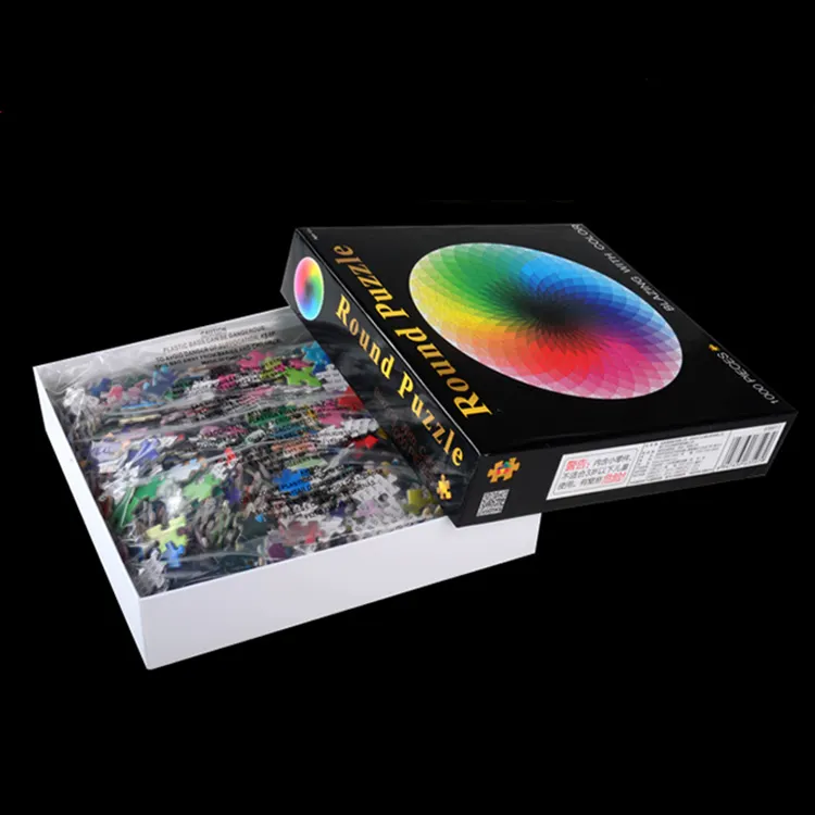 Hot Selling Custom Educatief Floor Diy 1000 Pcs Cirkel Regenboog Puzzel Voor Kinderen