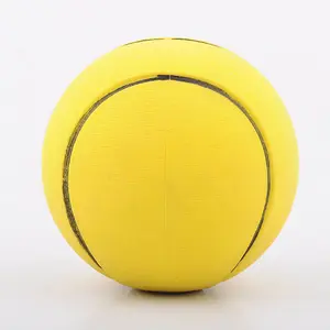 Pelota de goma de espuma que rebota, pelota de tenis de goma, color deslumbrante a rayas