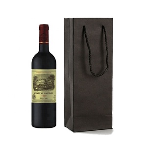 Fuerte de <span class=keywords><strong>papel</strong></span> <span class=keywords><strong>Kraft</strong></span> negro de joyería de regalo de botella de vino, bolsa de <span class=keywords><strong>papel</strong></span> de embalaje con cordón manejar - Product Image 1