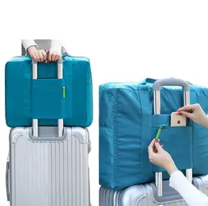 الجملة قابلة للطي السفر حقيبة التخزين شعار مخصصة للماء عربة حقيبة الأمتعة حقيبة تعزيز حقيبة سفر قابلة للطي